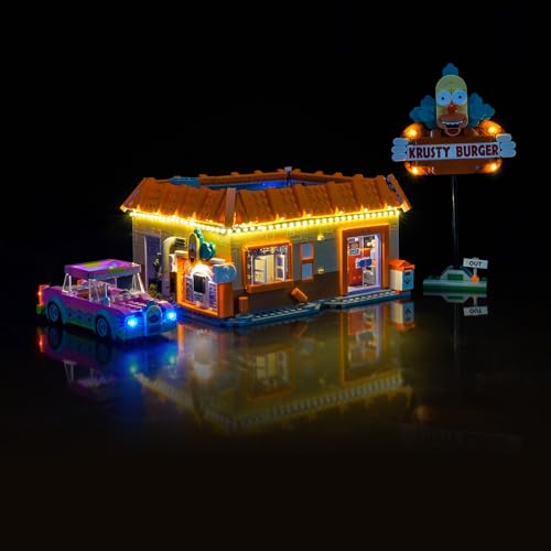 LocoLee Light kit Compatible with Lego 10352 The Simpsons Krusty Burger No Model Only Light LED Lighting Accessories Compatible with Lego 10352 Krustys Burger Joint Standard Version - Image 1