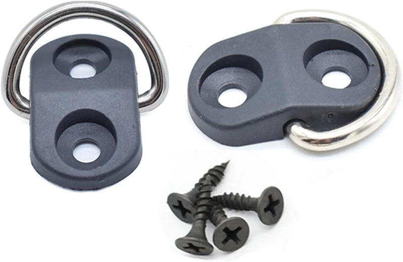 D-Ring Tie Downs Anchor 4 Pcs Car Trunk Floor Net Hook Accessories, Fixing Ring-Shaped Hook, Used to Fix Flat Screens with A Mesh Device. - Image 1