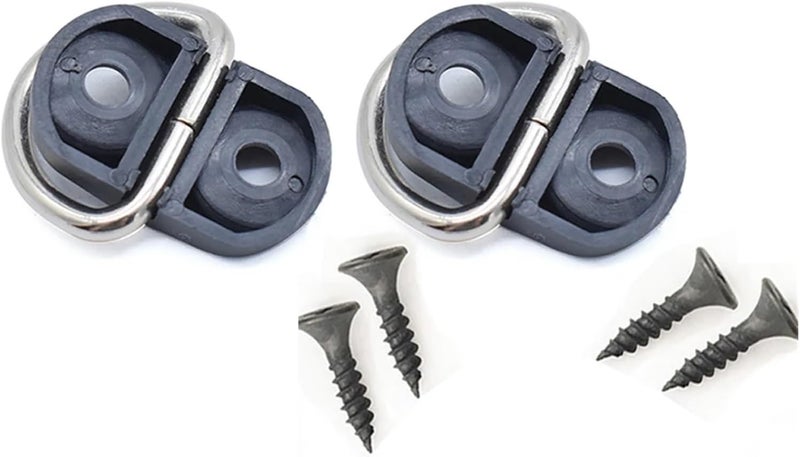 D-Ring Tie Downs Anchor 4 Pcs Car Trunk Floor Net Hook Accessories, Fixing Ring-Shaped Hook, Used to Fix Flat Screens with A Mesh Device. - Image 4