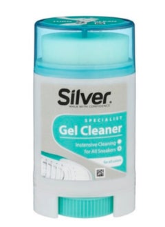 Silver Sneaker Cleaner Whitener and Stain Remover with Clear Sponge Top  - Image 1