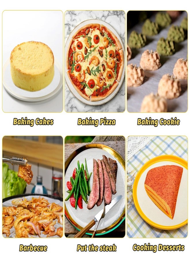Sliverdew 8 Inch/6 Inch Parchment Paper Sheets, 100 Sheets Disposable Round Baking Paper Precut Parchment Sheets Non Stick Cake Pan Liners for Pizza Maker Pan, Tortilla Press, Cookies, Air Fryer, Cake Making - Image 5