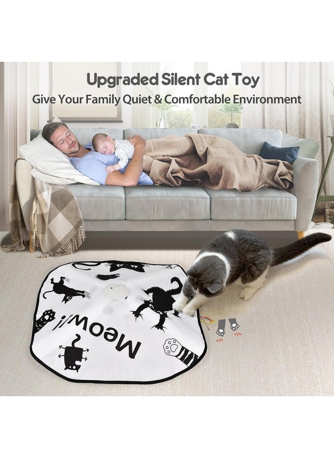 Orsda Cat Toys Rechargeable, 4In 1 Interactive Automatic Indoor Cats Toy With 8 Holes Mice WhackAMole, Hide And Seek Smart Motion Kitten Toys With 5Pcs Diy Replacement Refills  - Image 4