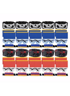 POKONBOY POKONBOY Party Supplies Compatible with Nerf Guns, 10 Sets Kids Blaster Guns Birthday Party Favors Accessories with Face Mask, Refill Darts, Tactical Glasses and Wrist Bands for Two Teams  - Image 1