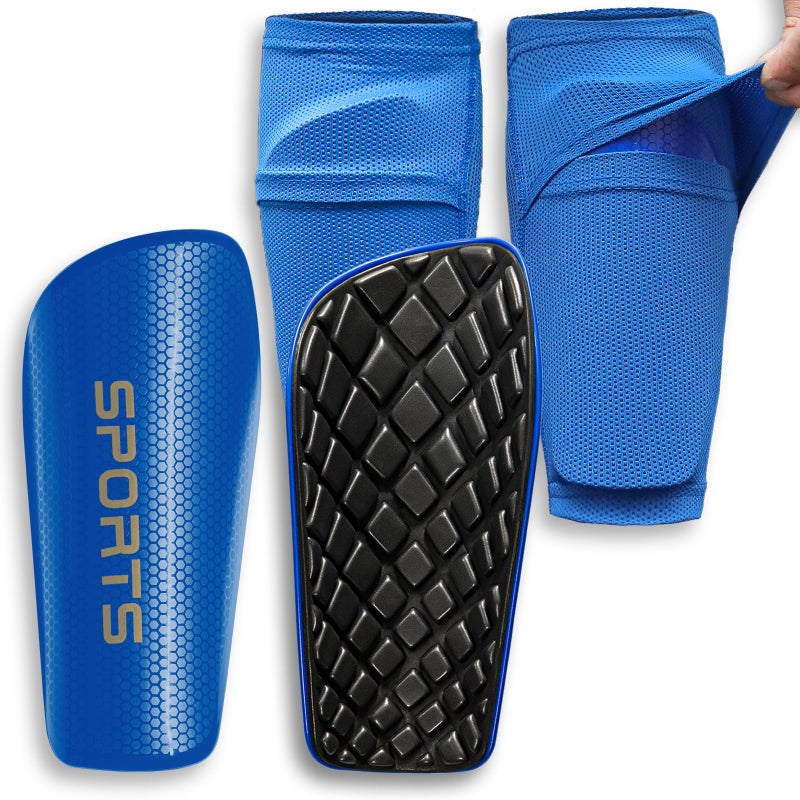 LPONJAR Soccer Shin Guards for Kids Youth Adults Shin Pads and Sleeves with Optimized Insert Pocket for Boys Girls Men Women for Football Games Protective Soccer Equipment - Image 2