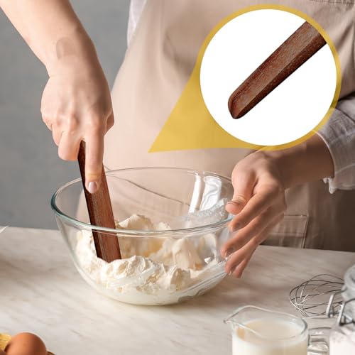 Otuuz 11 Inch Wooden Sourdough Bread Mixing Stir Stick Spurtle Wooden Sourdough Bread Making Tools Paddle Stirring Stick for Kitchen Cooking(Acacia) - Image 3