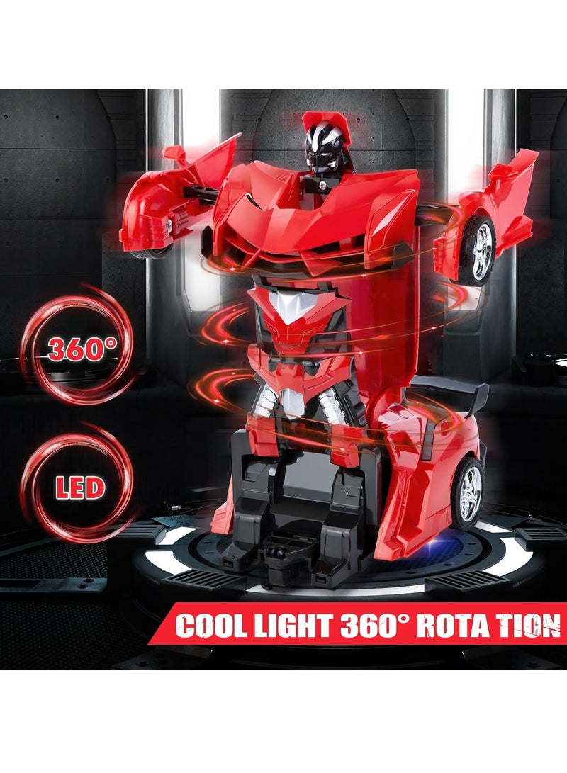 Transformers 4-in-1 RC Car & Robot Toy, Remote Controlled Deformed Cars for Boys & Girls, Ages 4-14, Red - Image 5