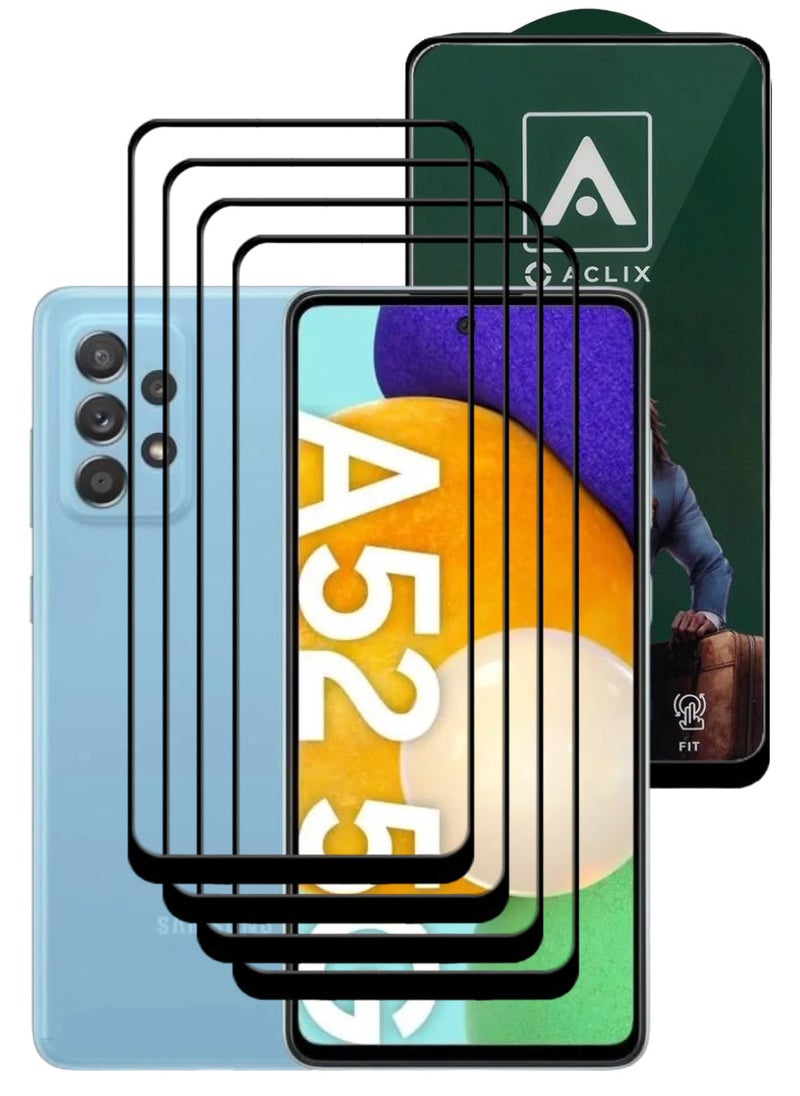 ACLIX 4 Pieces Antistatic ESD Dustproof Premium Quality High Definition Tempered Glass Screen Protector Designed For Samsung Galaxy A52 5G - Image 1