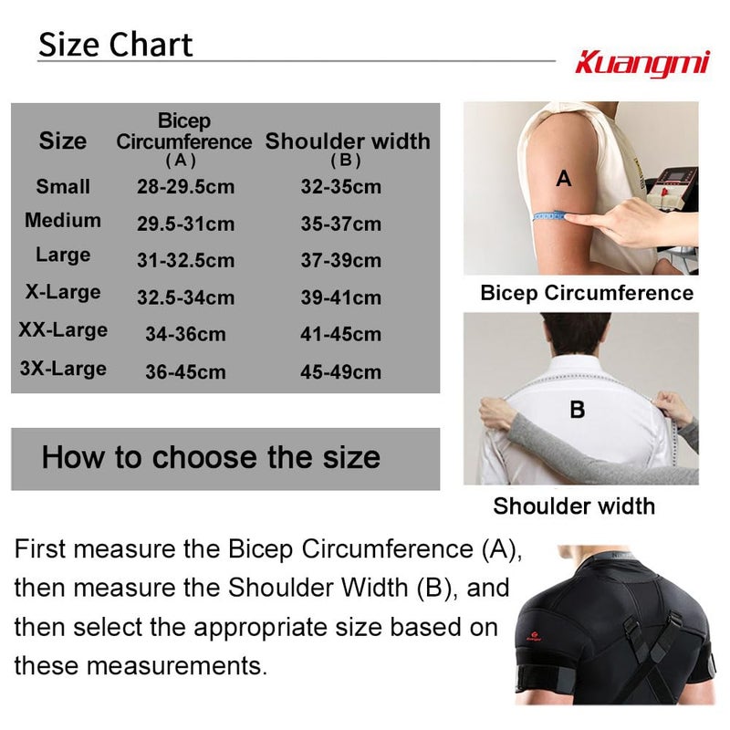 Kuangmi Sport Double Shoulder Support Adjustable Black 1 Piece Large - Image 5