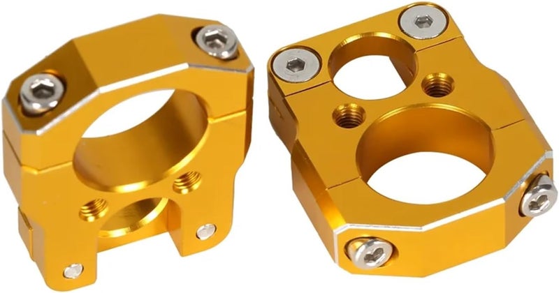 Wivplex CNC Motorcycle Brake Hose Clamp - Yellow - Image 1