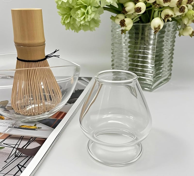 LamChyar Glass Matcha Whisk Holder, Matcha Chasen Holder, Matcha Whisk Stand for Bamboo Matcha Chasen, Matcha Set Accessories for Tea Ceremony (Clear) - Image 5