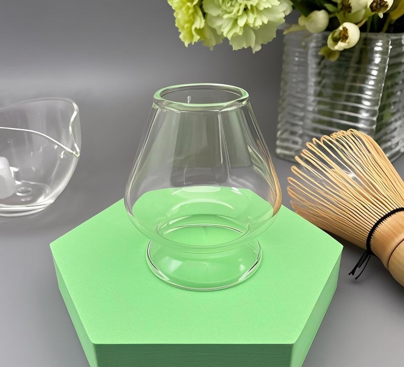 LamChyar Glass Matcha Whisk Holder, Matcha Chasen Holder, Matcha Whisk Stand for Bamboo Matcha Chasen, Matcha Set Accessories for Tea Ceremony (Clear) - Image 4