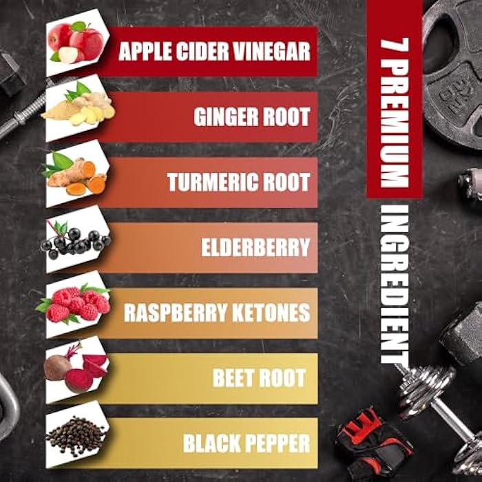BMVINVOL (2 Packs) Apple Cider Vinegar Capsules with Ginger, Turmeric, Elderberry, Raspberry Ketones, Beet Root, Black Pepper - 7in1 for Supports Digestion, Detox & Immune - 4 Months Supply - Image 4