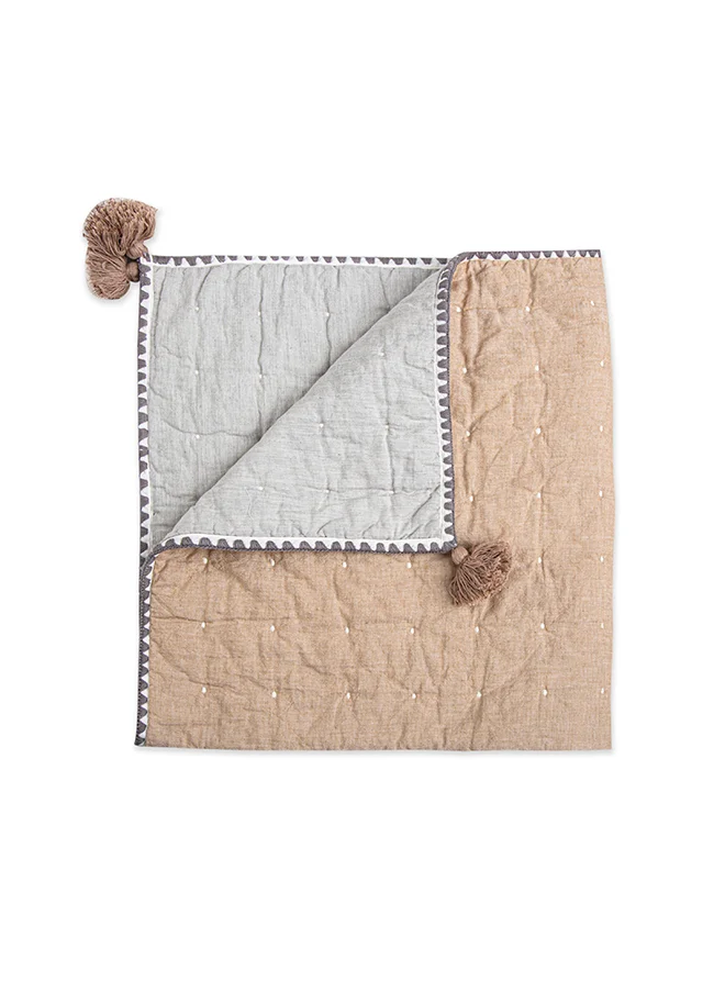 Crane BABY Ezra Copper Quilted Blanket