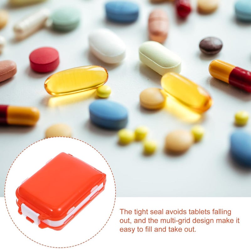 Portable 8-Compartment Three-Layer Pill Organizer Box, Wear-Resistant Medicine Case with Detachable Lid, Large Capacity Compact Medicine Storage for Travel and Daily Use - Image 3