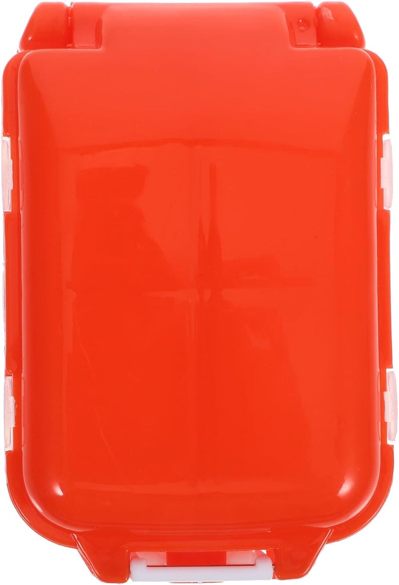Portable 8-Compartment Three-Layer Pill Organizer Box, Wear-Resistant Medicine Case with Detachable Lid, Large Capacity Compact Medicine Storage for Travel and Daily Use - Image 1