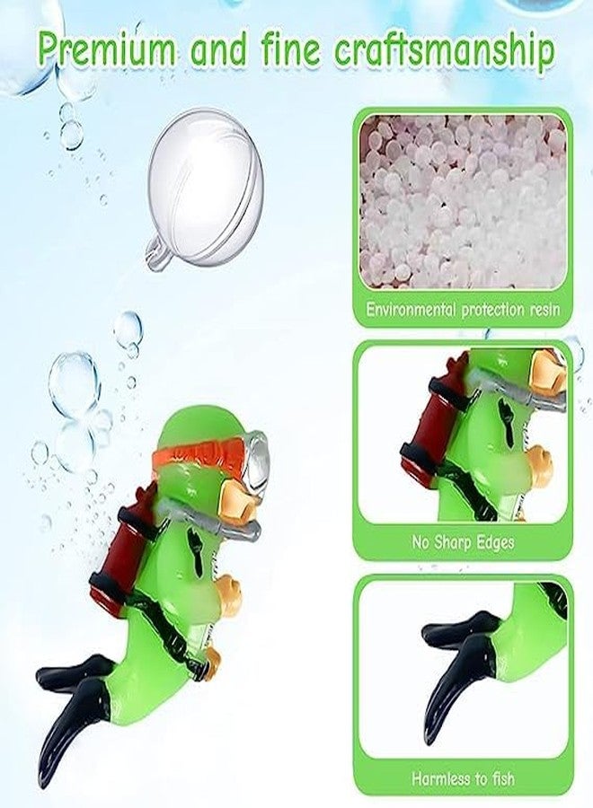 Gartig 2 Pack Aquarium Floating Cartoon Diver Night Glow Resin Aquarium Decorative Items Fish Aquarium Decoration, 7 * 3cm, Floating on Water Aquarium Decorative Items Ornament for Fish Aquarium - Image 3