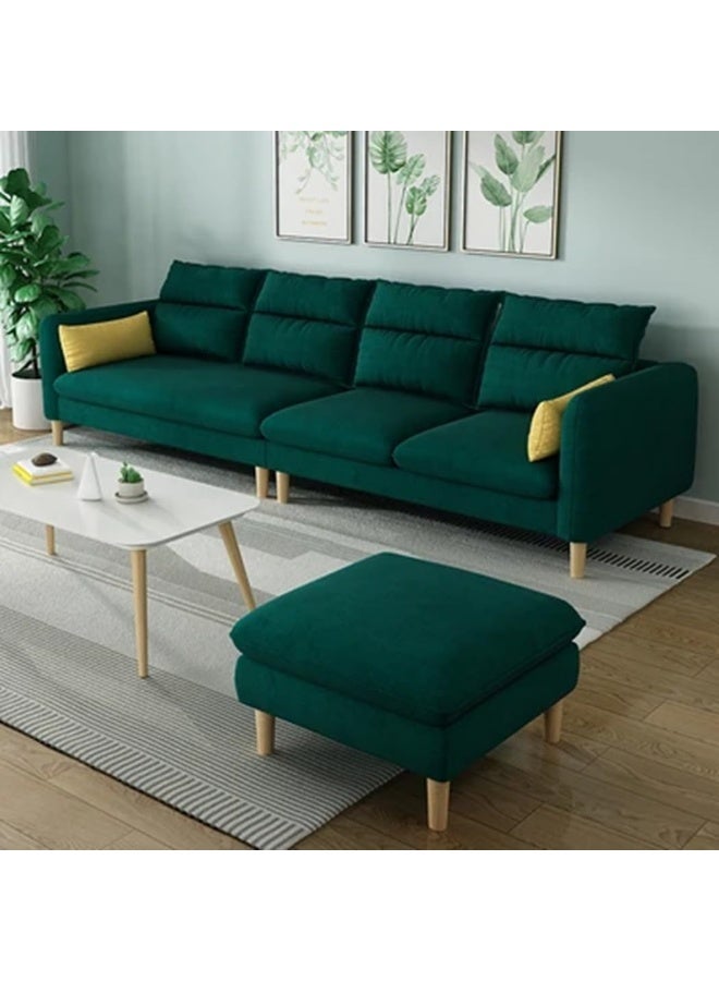 Comfynest Modern Simple Apartment Sofa Small Family Fabric Small Size Sofa Living Room Four Person Sofa (Green)  - Image 1