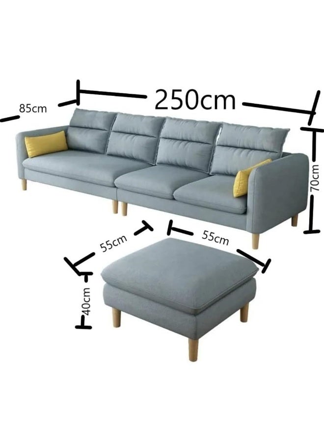 Comfynest Modern Simple Apartment Sofa Small Family Fabric Small Size Sofa Living Room Four Person Sofa (Green)  - Image 2