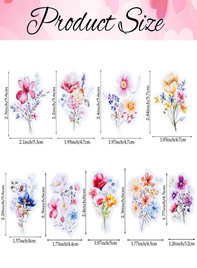 ishua 54PCS Double-Sided Wildflower Print Cupcake Toppers Birthday Decorations for Spring Garden Parties, Birthday Cakes & Dessert Tables, Party Supplies - Image 3