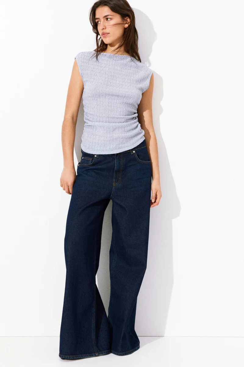 H&M Textured jersey top