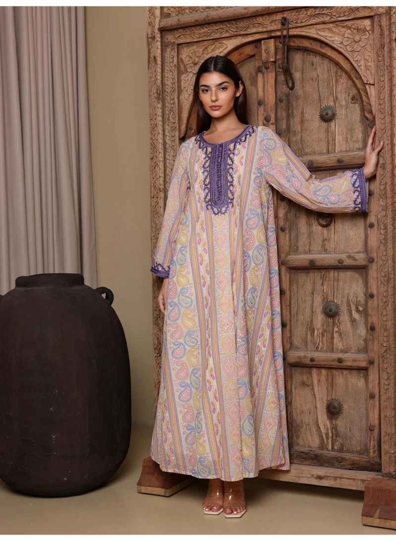 IKKXA Ikkxa ayla Jalabiya IK1078 Purple
