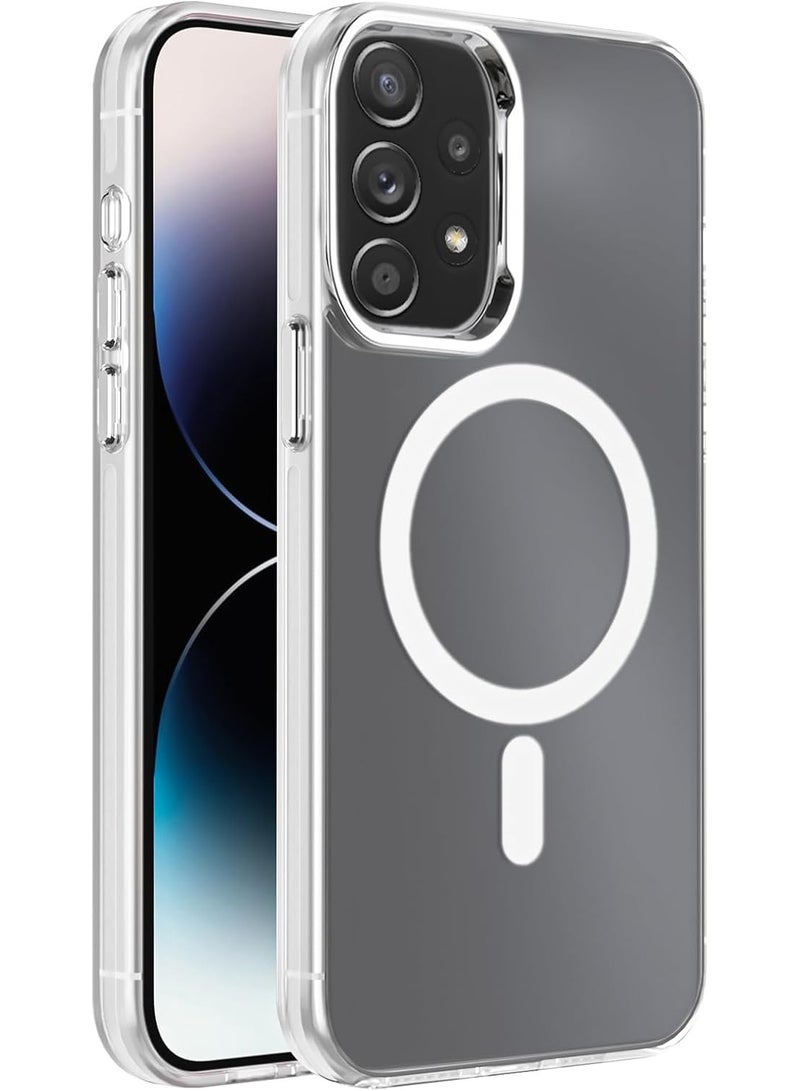 Case A transparent, shockproof, flexible silicone case made of polyurethane gel and silicone, scratch-resistant, compatible with Samsung Galaxy A23 (not compatible with MagSafe). - Image 1