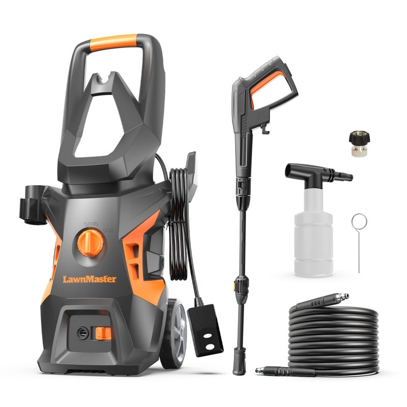 LawnMaster LT306-1800C Electric Pressure Washer 13 Amp 1.4 GPM 2100 Max PSI CSA Certified with Foam Bottle - Image 1