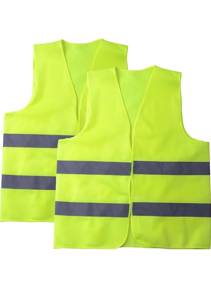 TEAKWOOD 1 Pack Hi Vis Vests,Hi Vis Safety Vests with 2 Reflective Stripes,Night Workwear Reflective Vest,for Traffic Work, Running, Surveyor and Security Guard Construction Vest(L) - Image 1