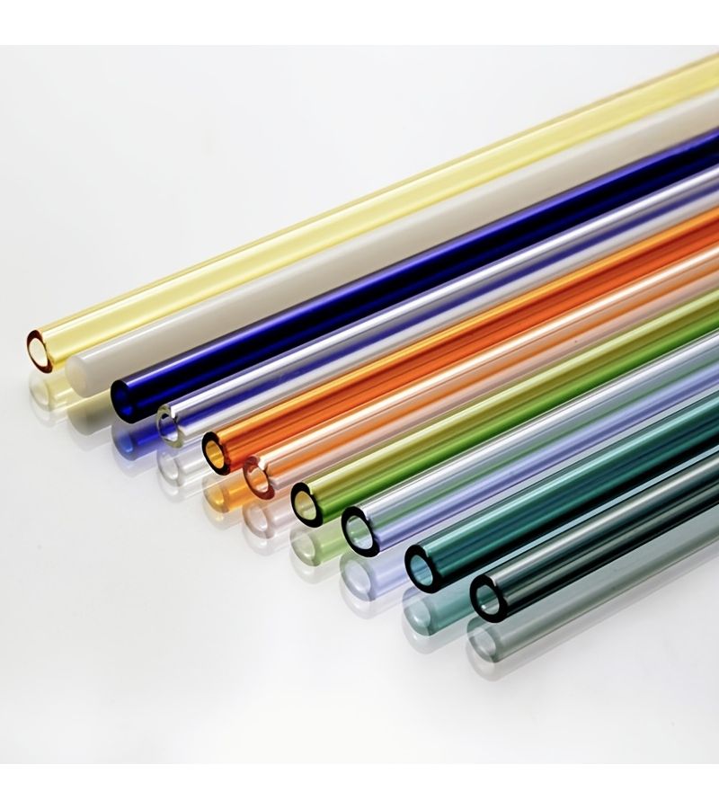 10pcs Reusable Borosilicate Glass Straws 8mm with Brush for Outdoor Parties - Image 5
