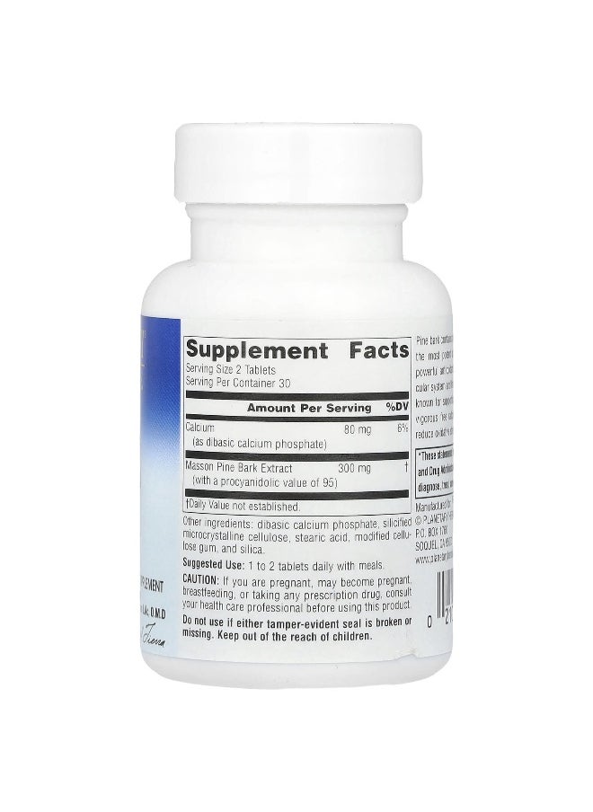 PLANETARY HERBALS Planetary Herbals, Full Spectrum™ Pine Bark Extract, 300 mg, 60 Tablets (150 mg per Tablet)  - Image 2