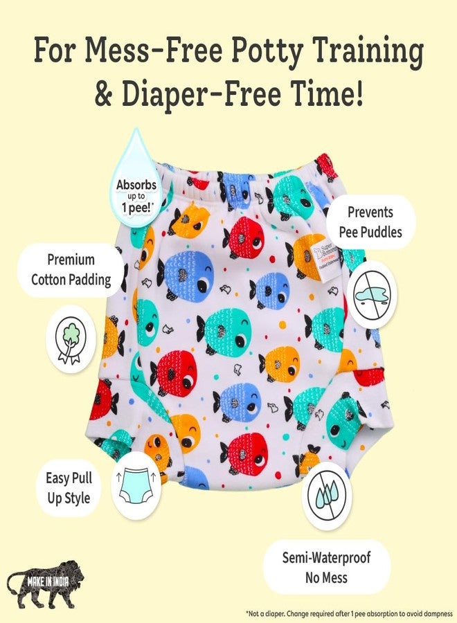 superbottoms Padded Underwear for Babies & Toddlers, 3 Layers of Premium Cotton & DryFeel Layer, Ideal for Diaper-Free Time & Mess-Free Potty Training Pants, Pack of 2 Assorted - Image 2