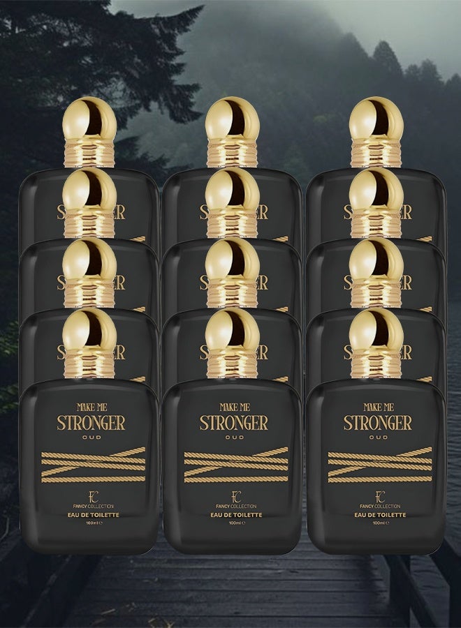 فانسي كوليكشون 12 قطع عطر ميك مي سترونغِر عود للرجال 100 مل - Image 1