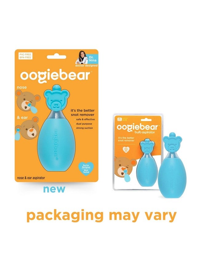 oogiebear: Baby Nasal Aspirator - Safe Booger & Earwax Remover for Newborns, Infants, Toddlers - Better Syringe, Airtight Suction, Nose Sucker - Essential Baby Stuff, Diaper Bag Must-Haves, Blue - Image 1