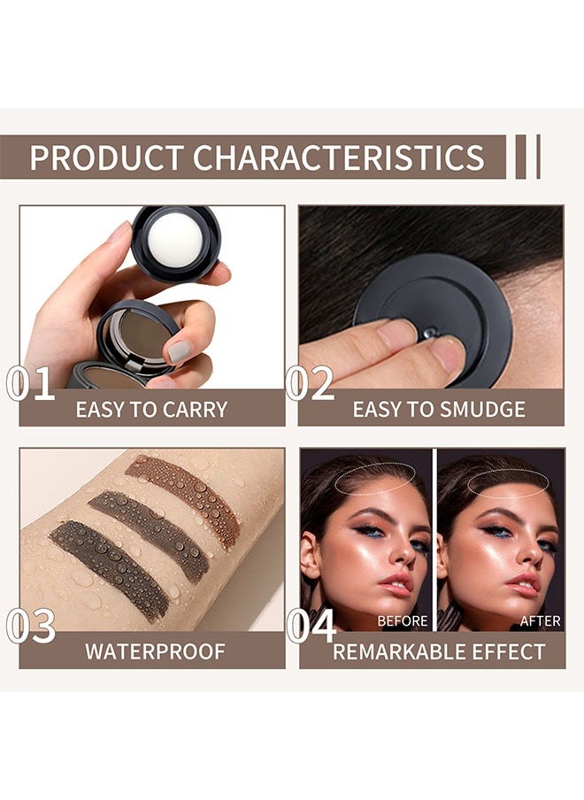 MAYCHEER - Hairline Powder Stick, 1 PCS Hair Shadow Powder Root Touch Up Powder, Waterproof Hair Shading Sponge Pen Hair Filler Powder for Cover Gray Hair Root, Hair Touch-Up, Thin Hair (Brown) - Image 1