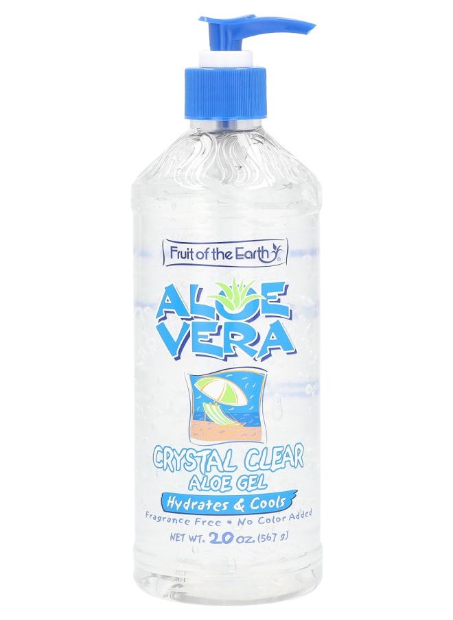 Fruit of the earth Aloe Vera Crystal Clear Aloe Gel Fragrance Free 20 oz (567 g) 