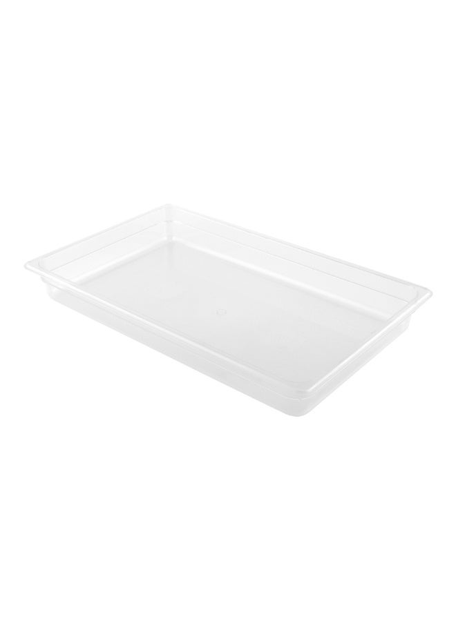 Restaurantware 2.5 Inch Deep Food Pans, 1 Full Size Commercial Food Storage Container - Freezable, Break-Resistant, Clear Plastic Cold Pans, Dishwashable, For Kitchens, Restaurants, Or Cafeterias - Image 1