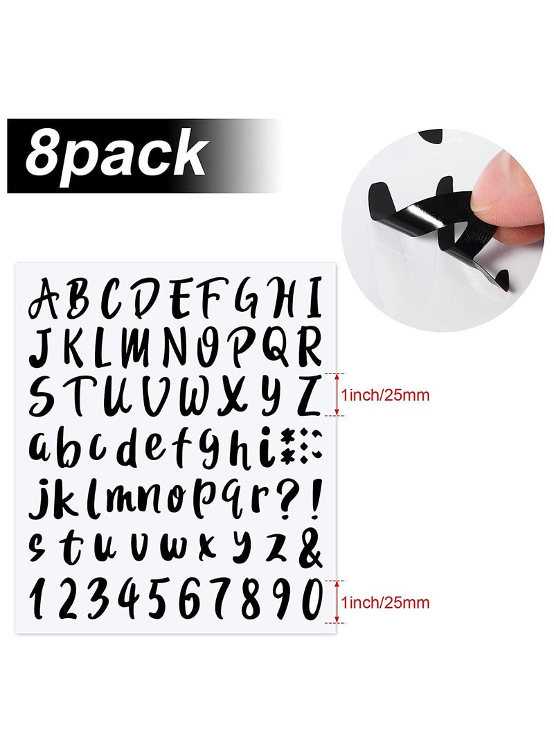 Zikra 8 Sheets Graduation Cap Stickers Self-Adhesive Vinyl Sticker Alphabet Number Stickers - Image 2