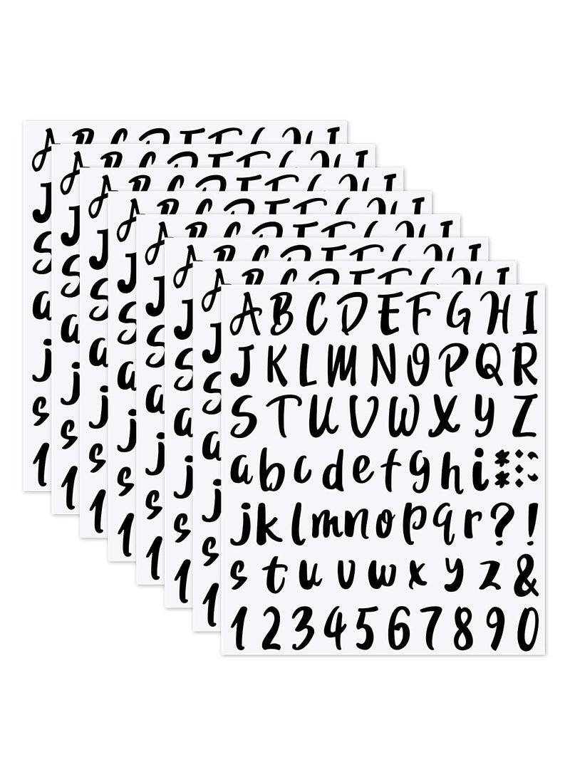 Zikra 8 Sheets Graduation Cap Stickers Self-Adhesive Vinyl Sticker Alphabet Number Stickers - Image 1