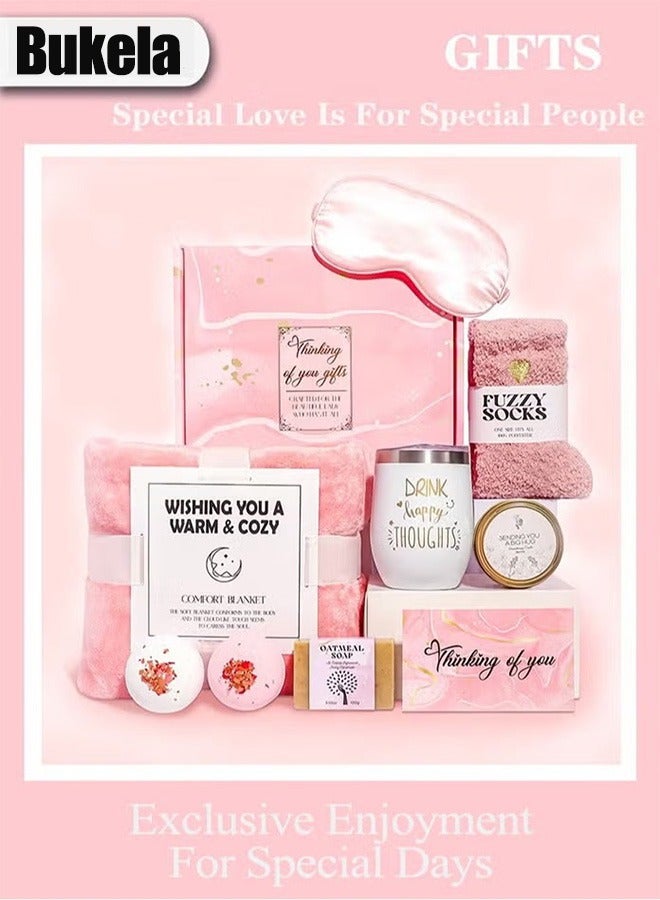 Bukela Gifts Basket for Women - Birthday Gift Box Set Inspirational Gift,Relaxing Spa Care Package for Women Friendship,Friend Gifts for Women - Image 1