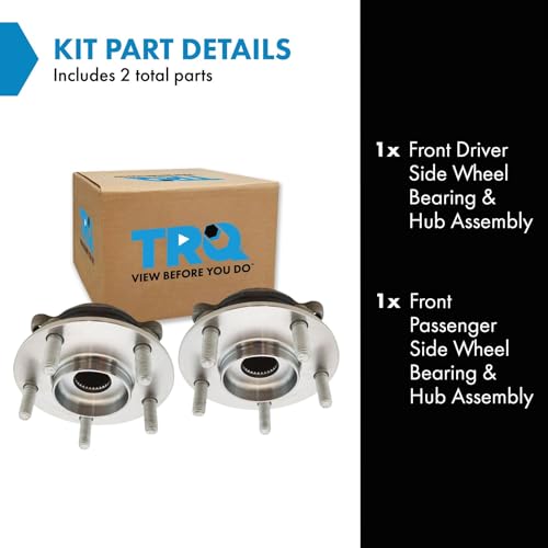 TRQ 2 Piece Front Wheel Bearing & Hub Assembly Set Compatible with 2014-2019 Mazda 6 2013-2022 CX-5 - Image 2