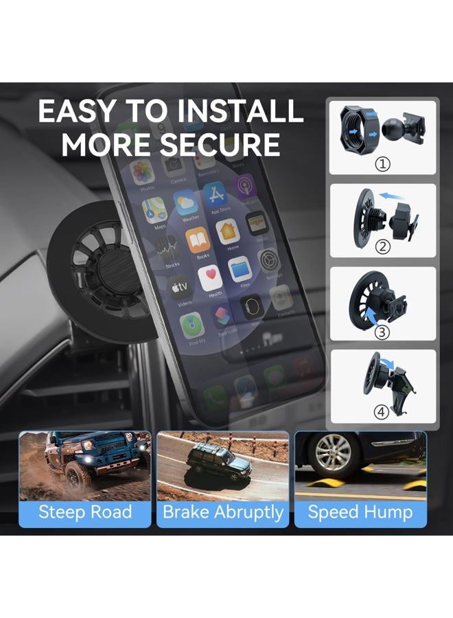 BEHAVE حامل هاتف السيارة BeHave مناسب لفورد F-150، حامل هاتف هواء مناسب لفورد F-150 2015-2020، حامل هاتف مخصص متوافق مع جميع الهواتف - Image 3