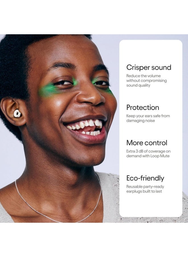 Loop Experience 2 Plus Ear Plugs – Stylish Certified Hearing Protection for Concerts & Festivals, Live Events, Sports, DJs & Nightlife – 17dB Noise Reduction, (High-Fidelity) + Mute for extra coverage - Image 4