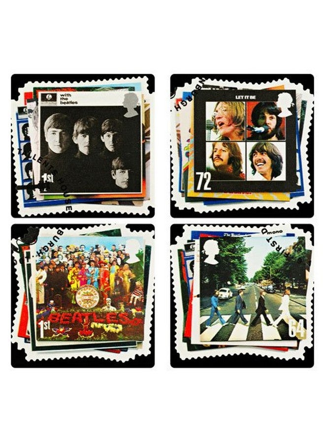 exciting Lives - Beatles Covers Coasters - Birthday Office Gift for Friends Music Lover Boyfriend - Set of 4 - Image 1
