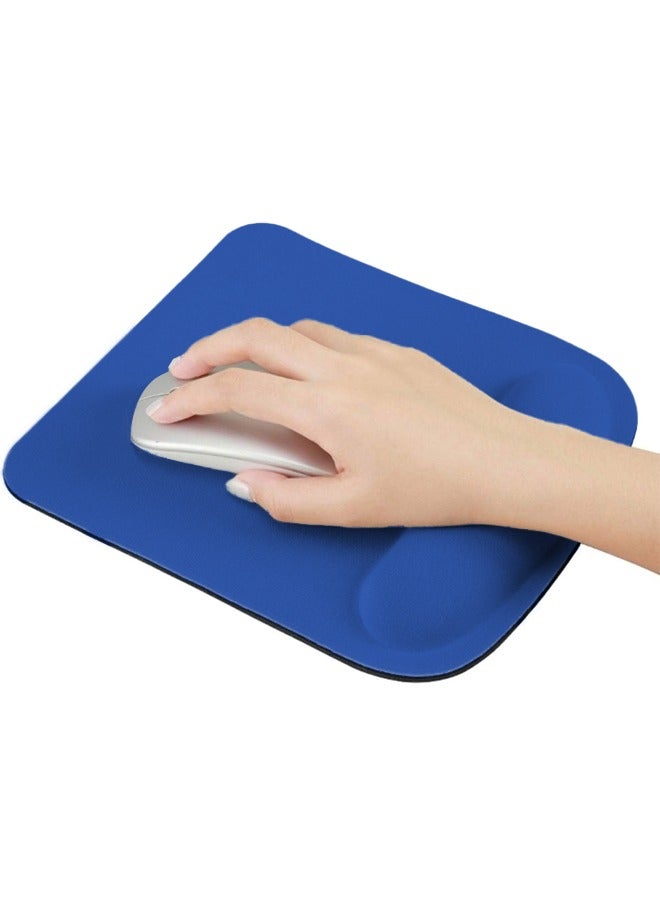 Ergonomic Mouse Pad Wrist Support, Comfortable Mouse Pad Wrist Rest, Relieve Wrist Pain Gel Mouse pad, Non-Slip Rubber Base Mousepad for Laptop (dark blue）  - Image 1