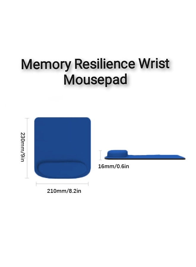 Ergonomic Mouse Pad Wrist Support, Comfortable Mouse Pad Wrist Rest, Relieve Wrist Pain Gel Mouse pad, Non-Slip Rubber Base Mousepad for Laptop (dark blue）  - Image 2