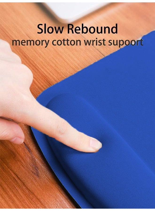 Ergonomic Mouse Pad Wrist Support, Comfortable Mouse Pad Wrist Rest, Relieve Wrist Pain Gel Mouse pad, Non-Slip Rubber Base Mousepad for Laptop (dark blue）  - Image 5