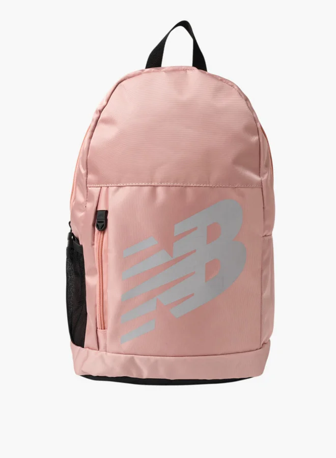 New Balance Logo Print School Backpack with Adjustable Shoulder Straps - 14x28x43 cm