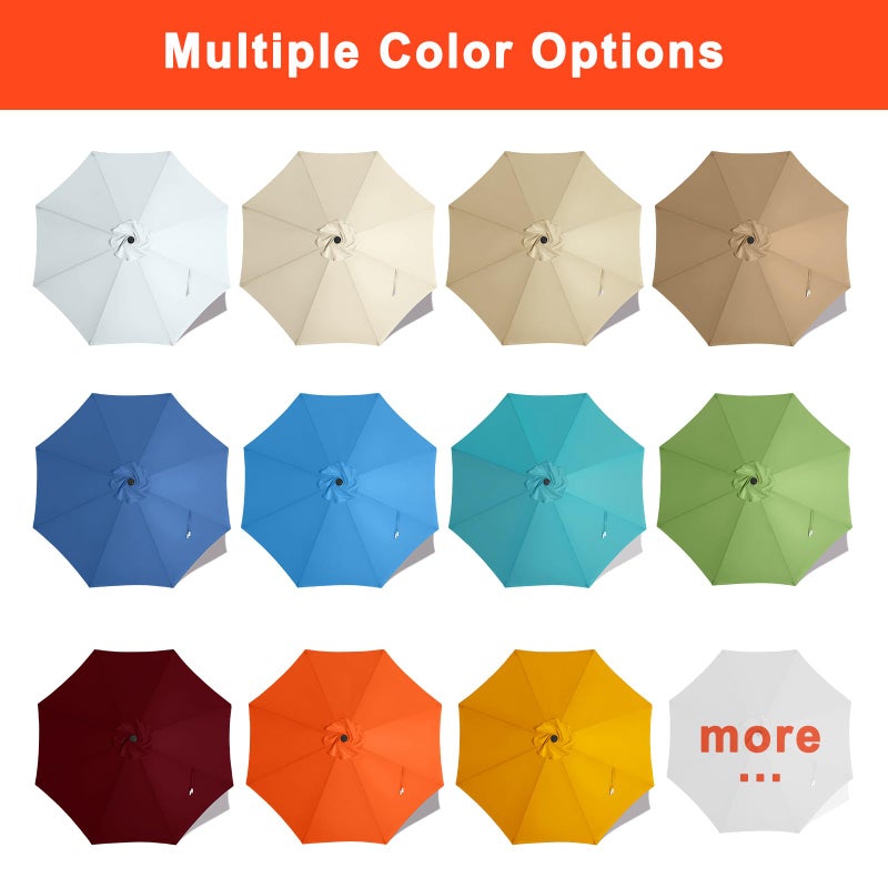 MASTERCANOPY Patio Umbrella 9 ft Replacement Canopy for 8 Ribs-Gold Canopy Only - Image 5