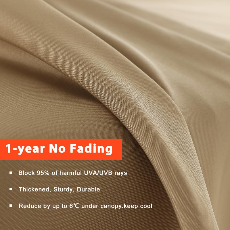 MASTERCANOPY Patio Umbrella 9 ft Replacement Canopy for 8 Ribs-Gold Canopy Only - Image 3