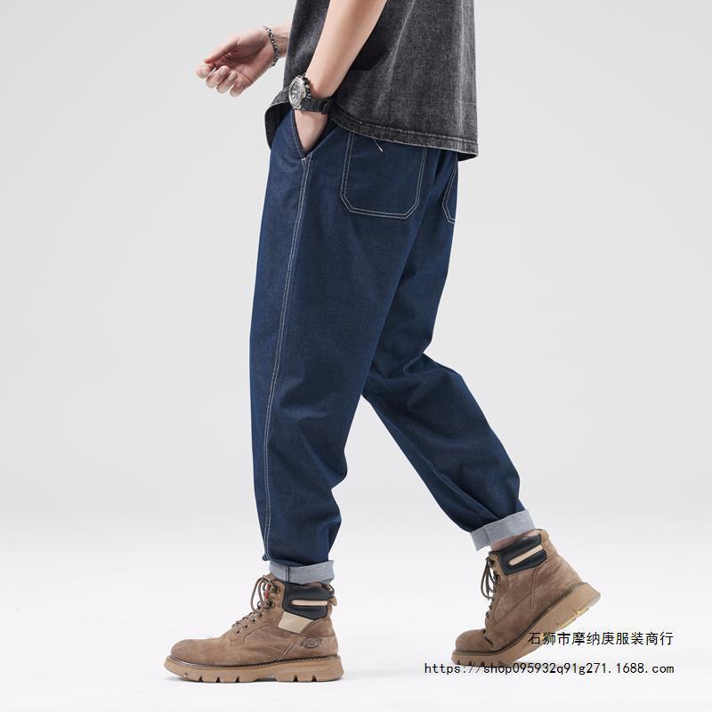 2024 High Quality Heavy Washed Jeans Zipper Straight Pants - Image 5